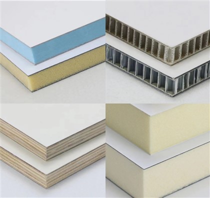 Sendvičové panely s materiálem základního materiálu EPS XPS PU PP Plywood Pet